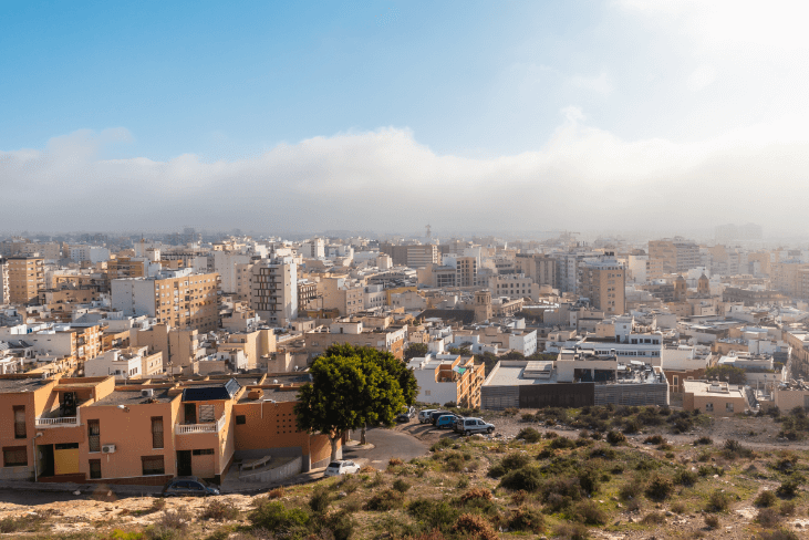 Vista de parte de la ciudad de Almería