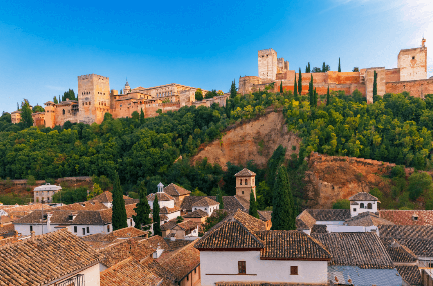 Vista de la cuidad de Granada y la Alhambra