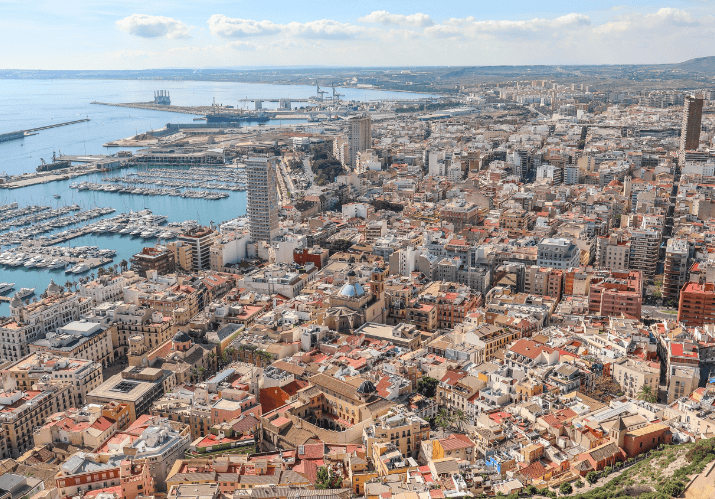 Vista aérea de la cuidad de Castellón